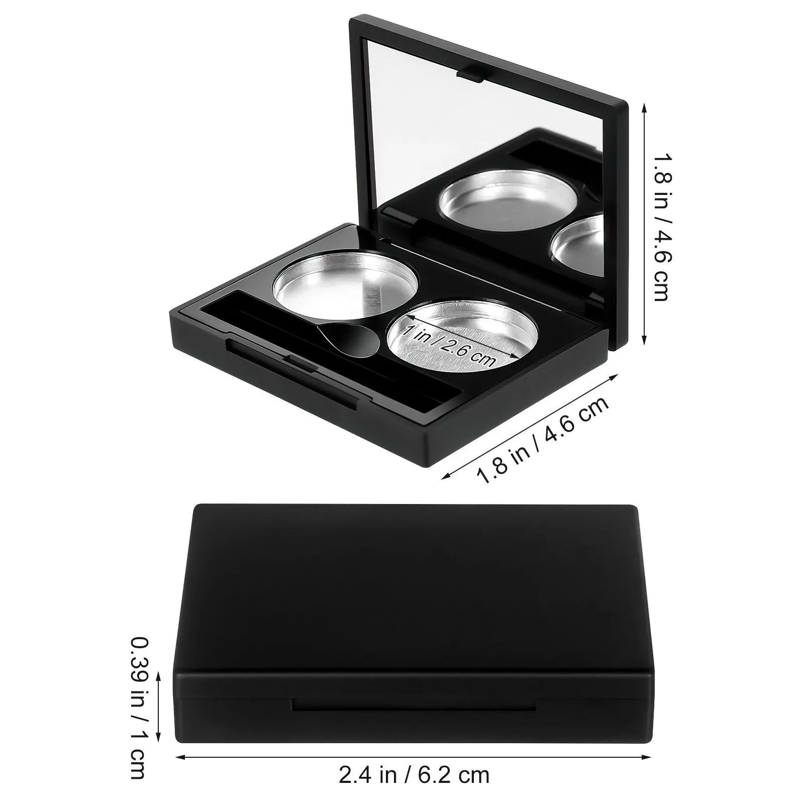 3Sets Eyeshadow Cases Empty Makeup Pans for DIY Pigment Lipstick Foundation Storage Compact Travel-Friendly Organizer