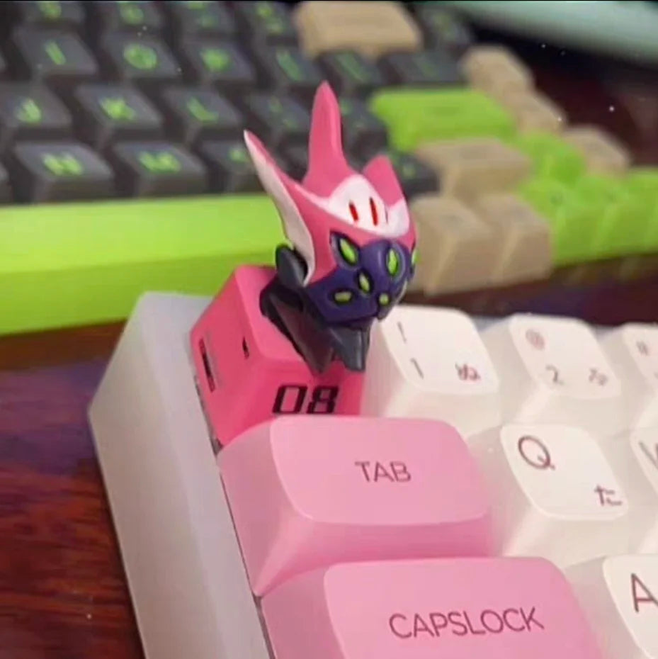 Custom Keycap Eva 01 Neon Genesis Evangelion Electroplated Color Personalized Keycap For Mechanical Keyboard Anime Themed