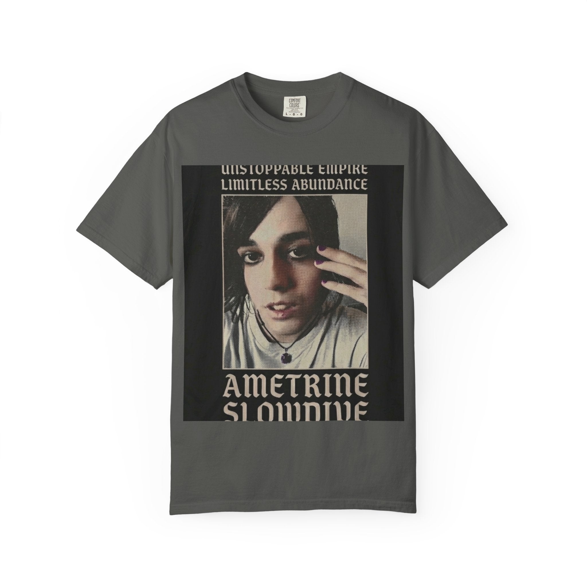 Ametrine Slowdive Portrait T‑Shirt — Retro Goth Photo Tee