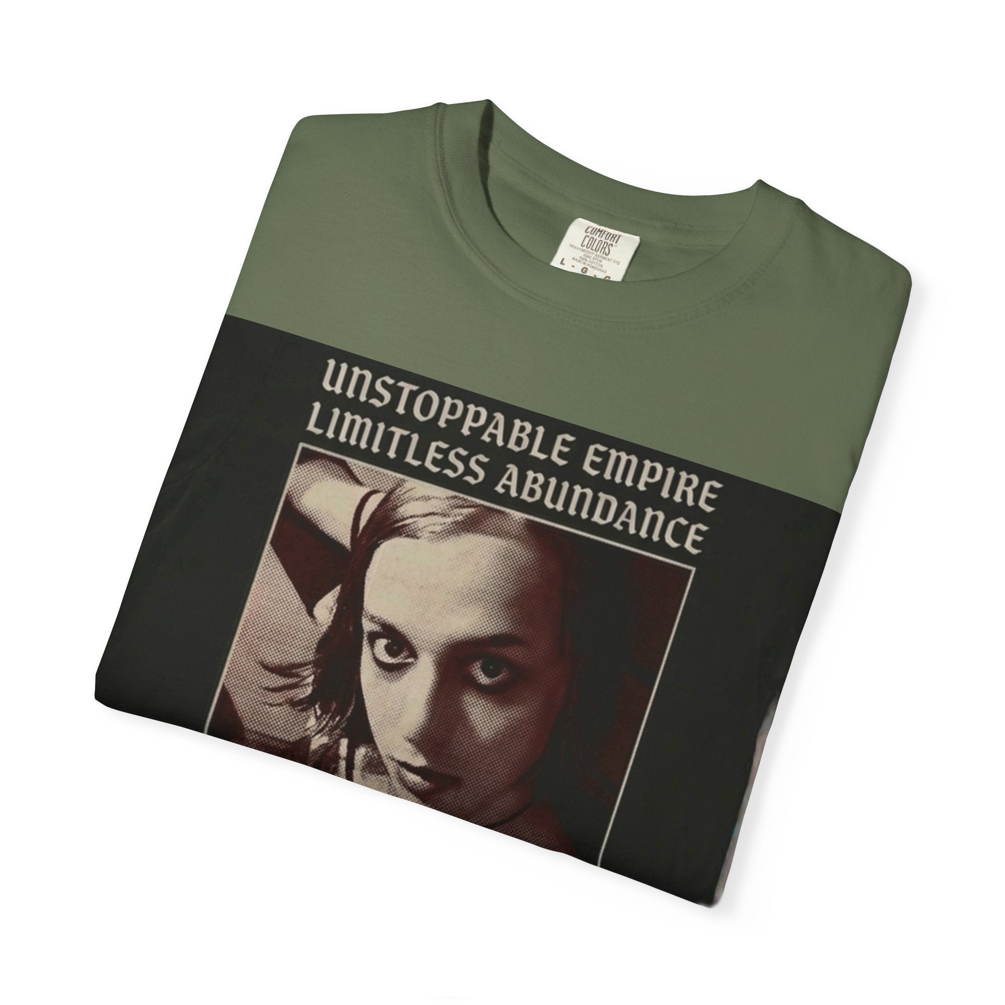 Ametrine Slowdive Portrait T-Shirt — "Unstoppable Empire, Limitless Abundance" Vintage Band Tee