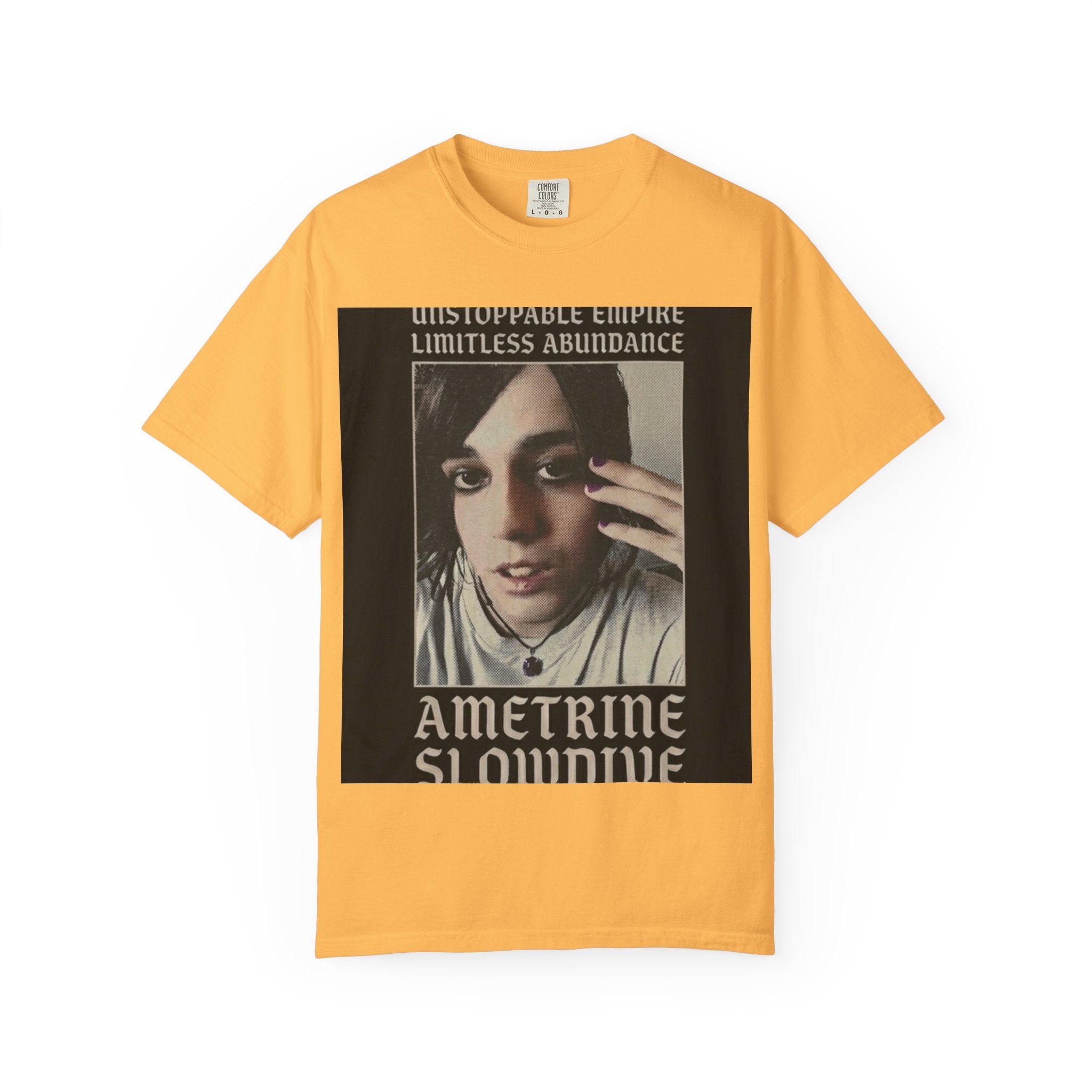 Ametrine Slowdive Portrait T‑Shirt — Retro Goth Photo Tee