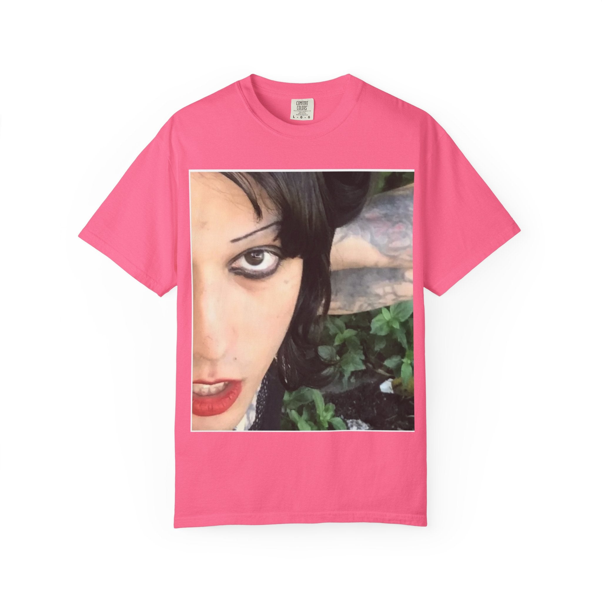 Goth Portrait T-Shirt — Vintage Grunge Face Print