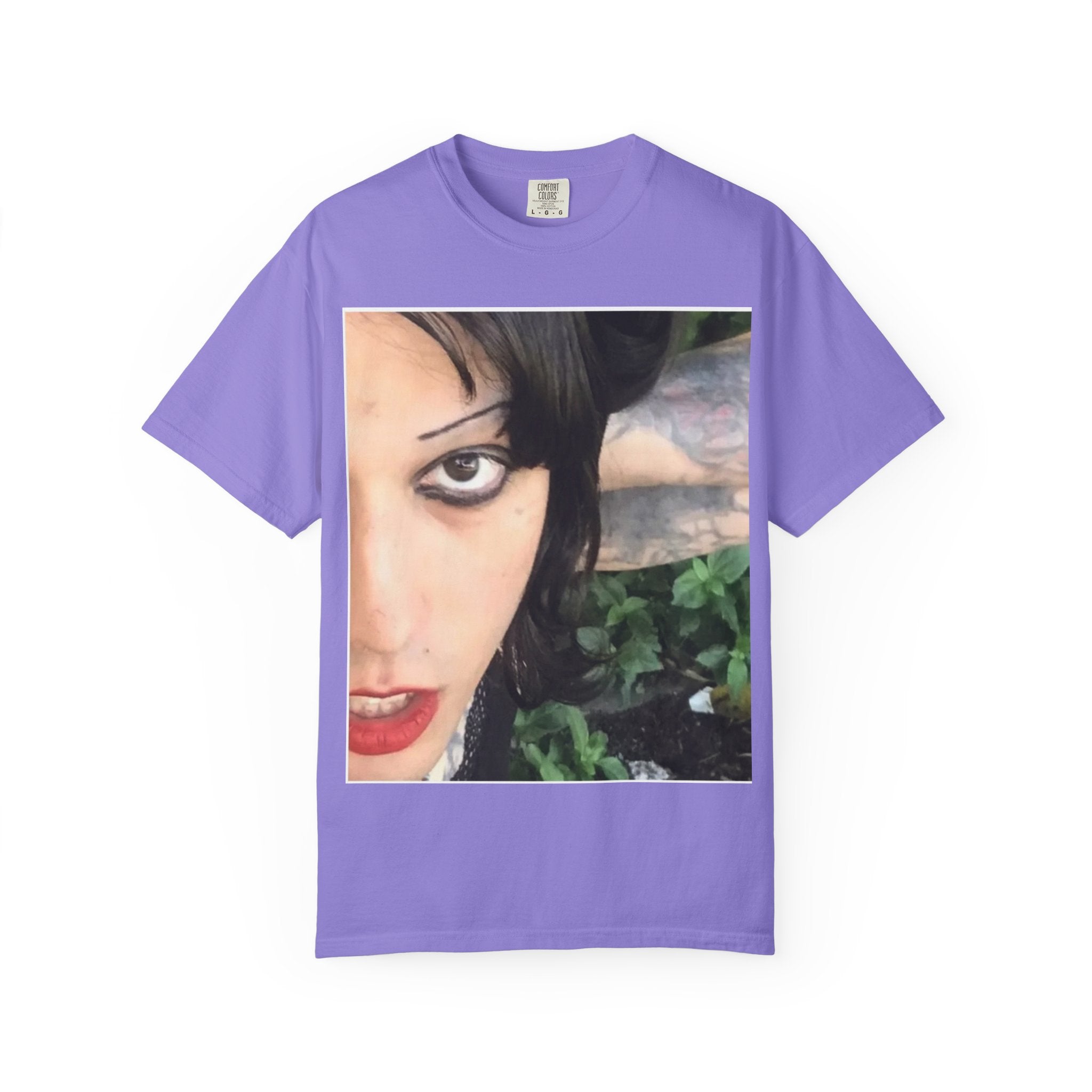 Goth Portrait T-Shirt — Vintage Grunge Face Print