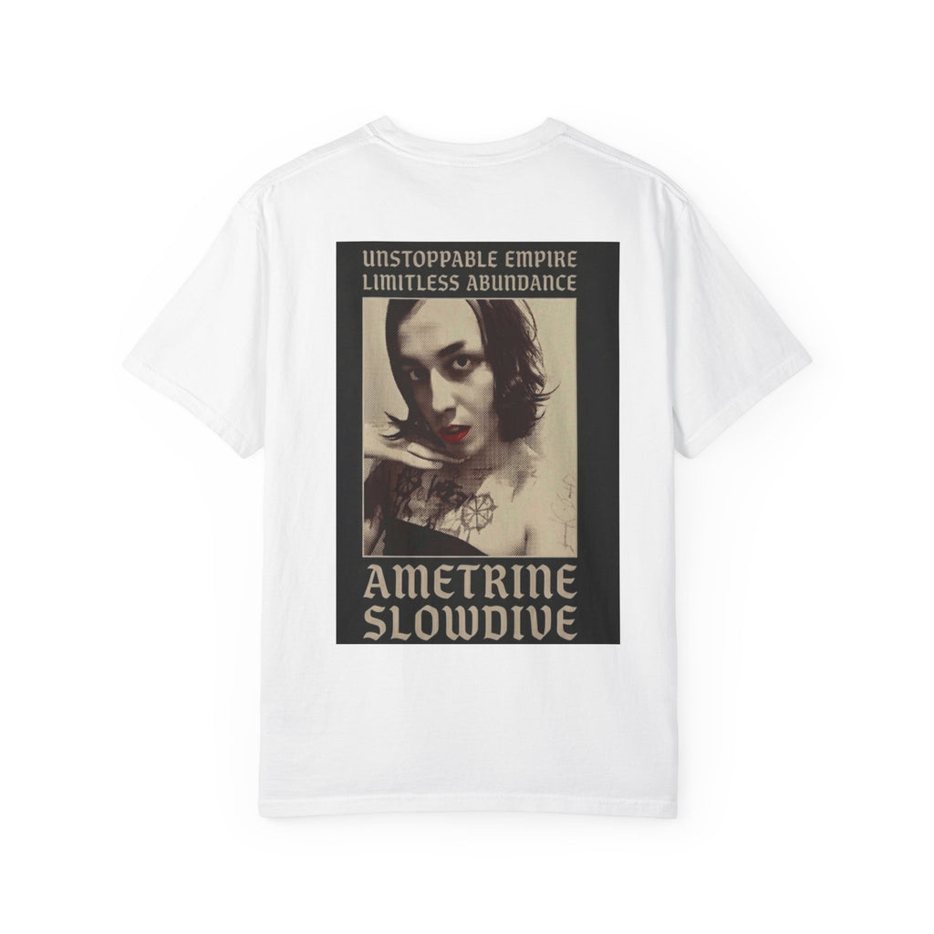 Ametrine Slowdive Graphic T-Shirt — Unstoppable Empire / Limitless Abundance Vintage Band Tee