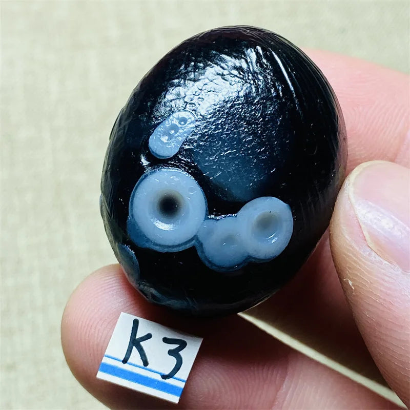 Natural black Agate Stone Alxa Gobi Agate Eye Rock Specimen Energy Crystal Chakra Reiki Healing Stone Home Decor