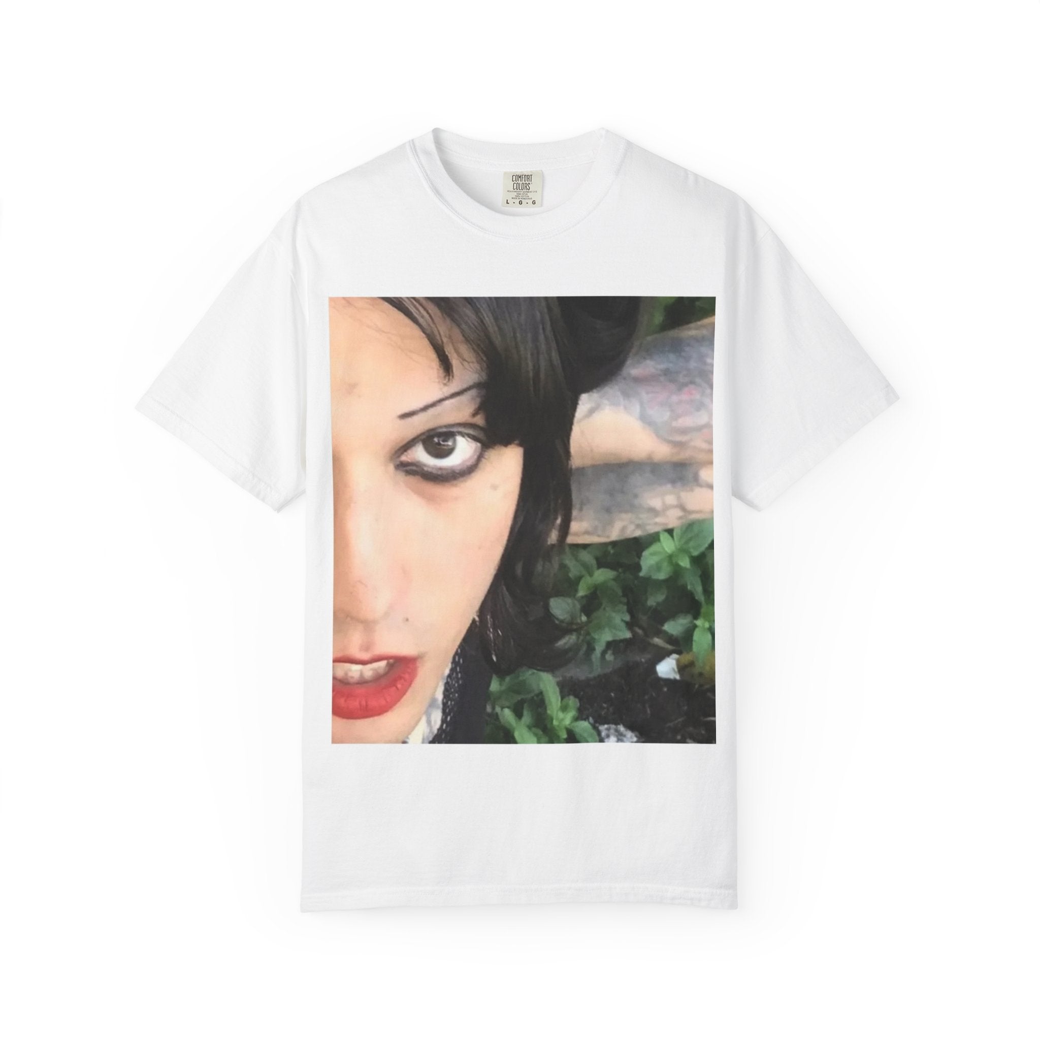 Goth Portrait T-Shirt — Vintage Grunge Face Print