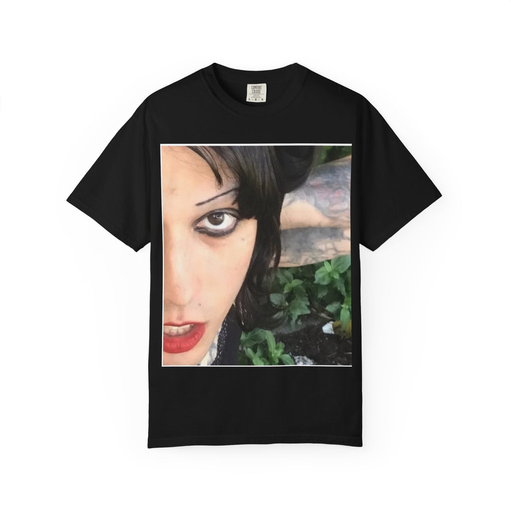Goth Portrait T-Shirt — Vintage Grunge Face Print