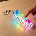 New Keyboard Keychain LED Light - Stress Anxiety Relief Fidget Toy, Portable Desktop Accessory for Office Decoration Gift