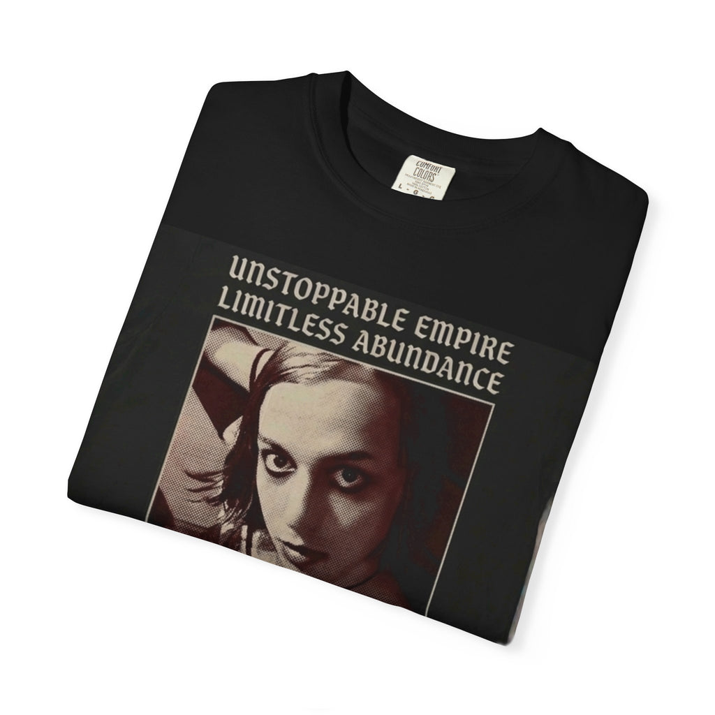 Ametrine Slowdive Portrait T-Shirt — "Unstoppable Empire, Limitless Abundance" Vintage Band Tee