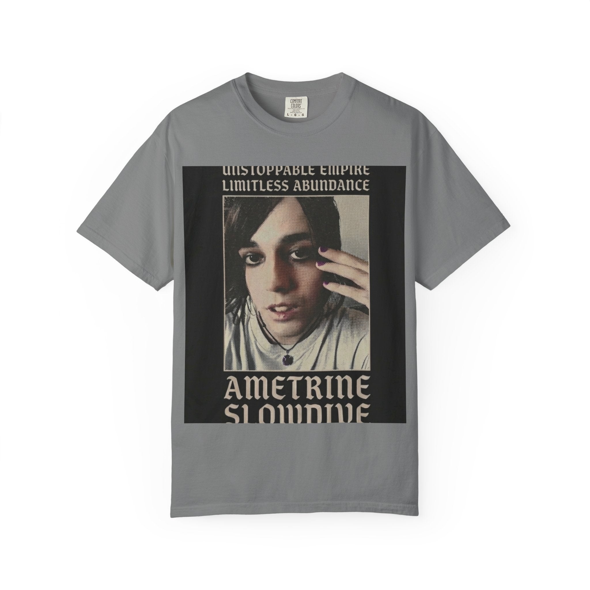 Ametrine Slowdive Portrait T‑Shirt — Retro Goth Photo Tee