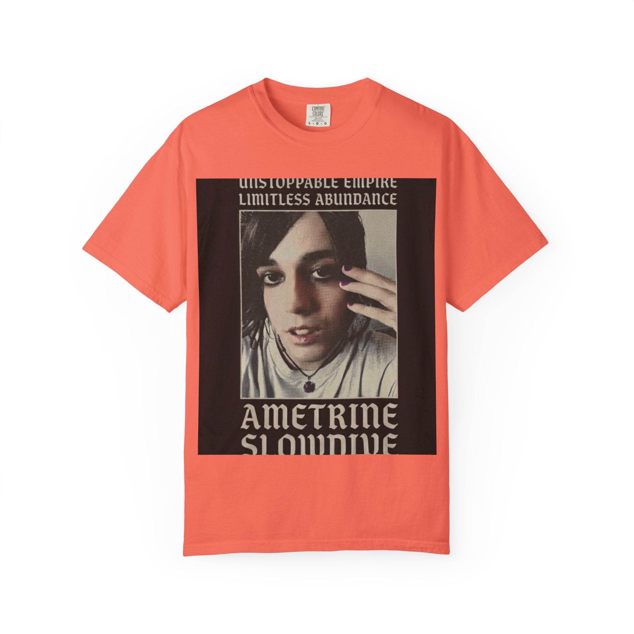 Ametrine Slowdive Portrait T‑Shirt — Retro Goth Photo Tee