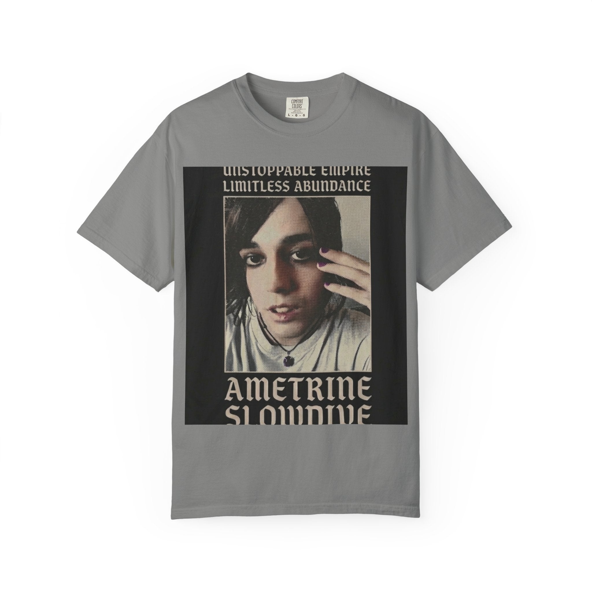 Ametrine Slowdive Portrait T‑Shirt — Retro Goth Photo Tee