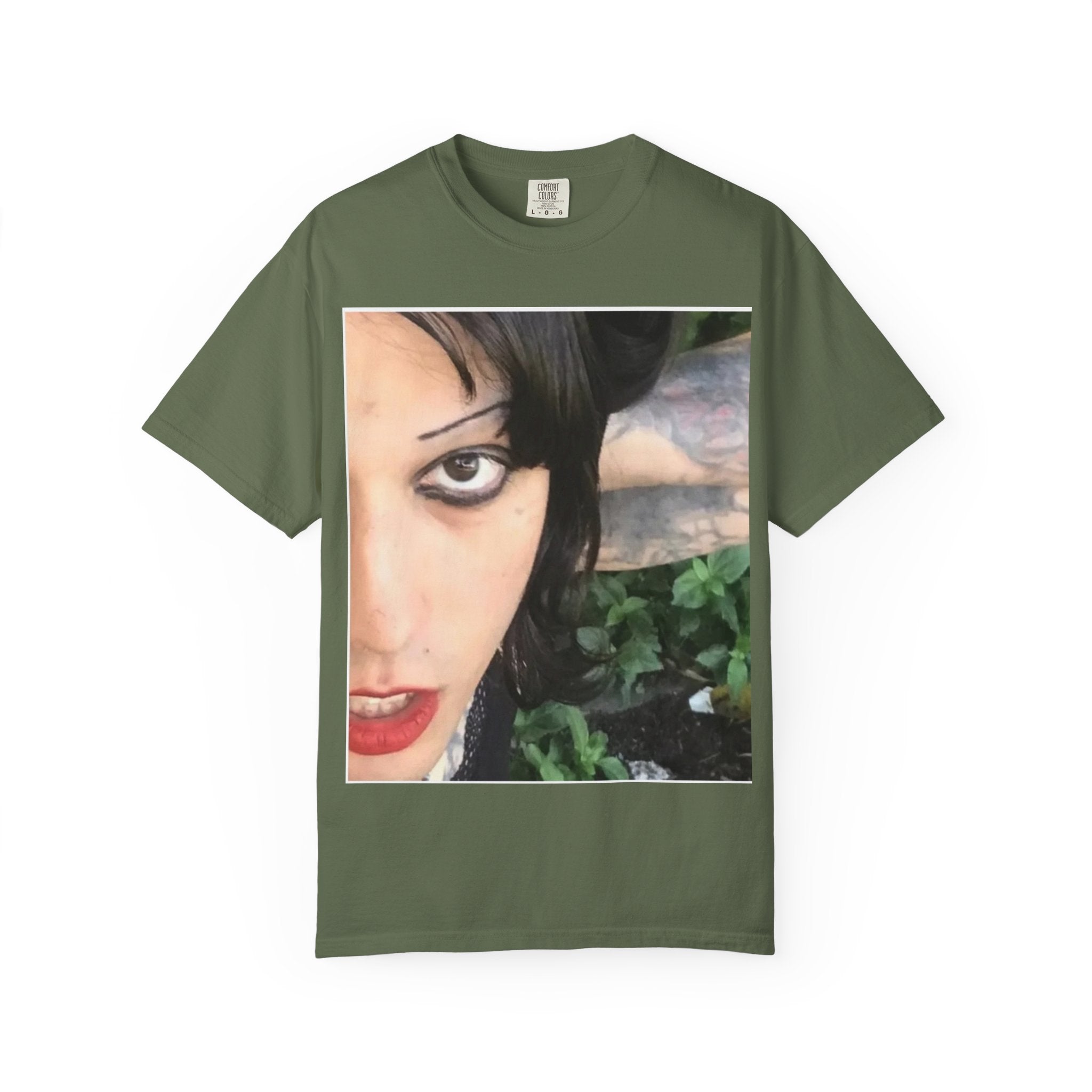 Goth Portrait T-Shirt — Vintage Grunge Face Print