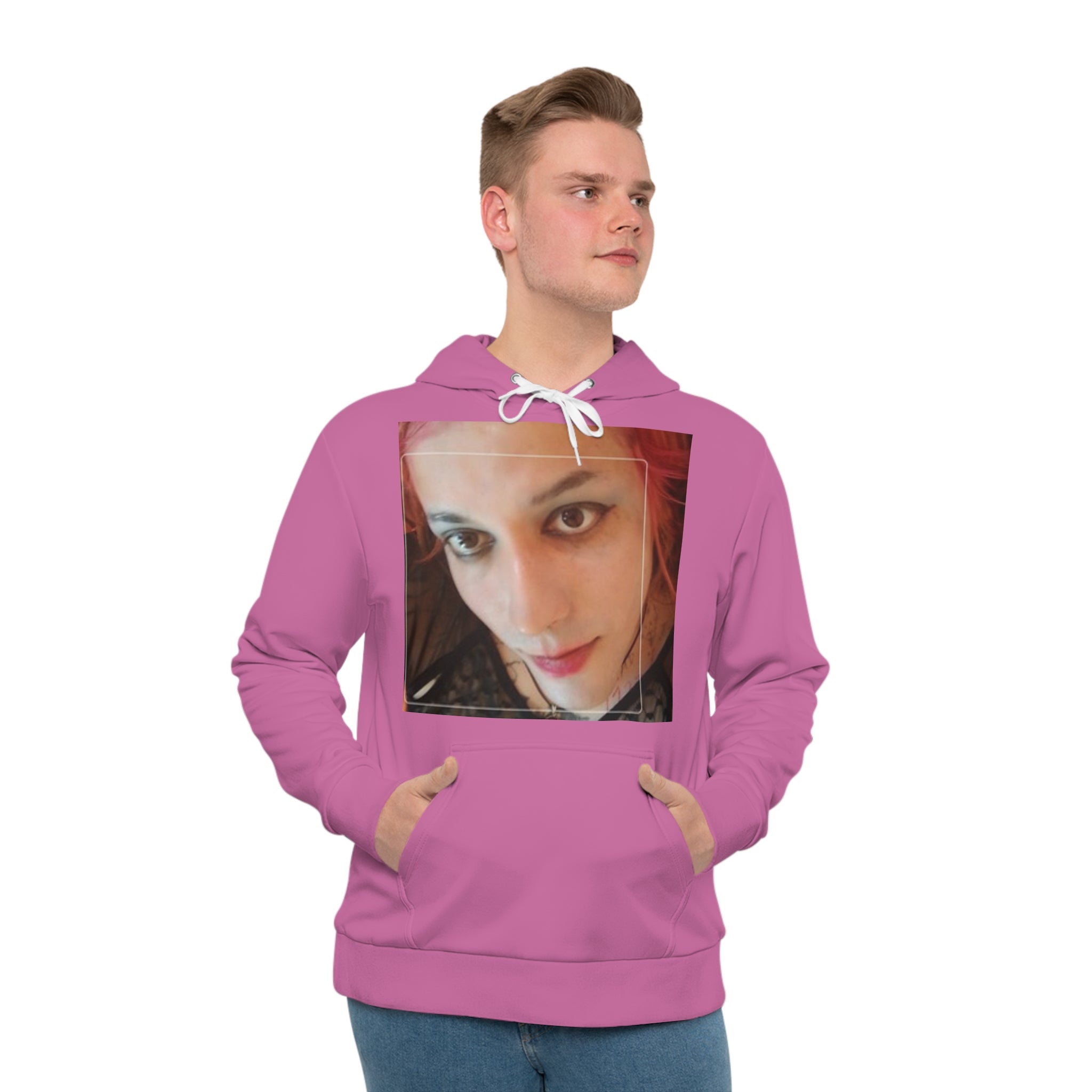 Men's Photo Graphic Hoodie — Moody Portrait Streetwear