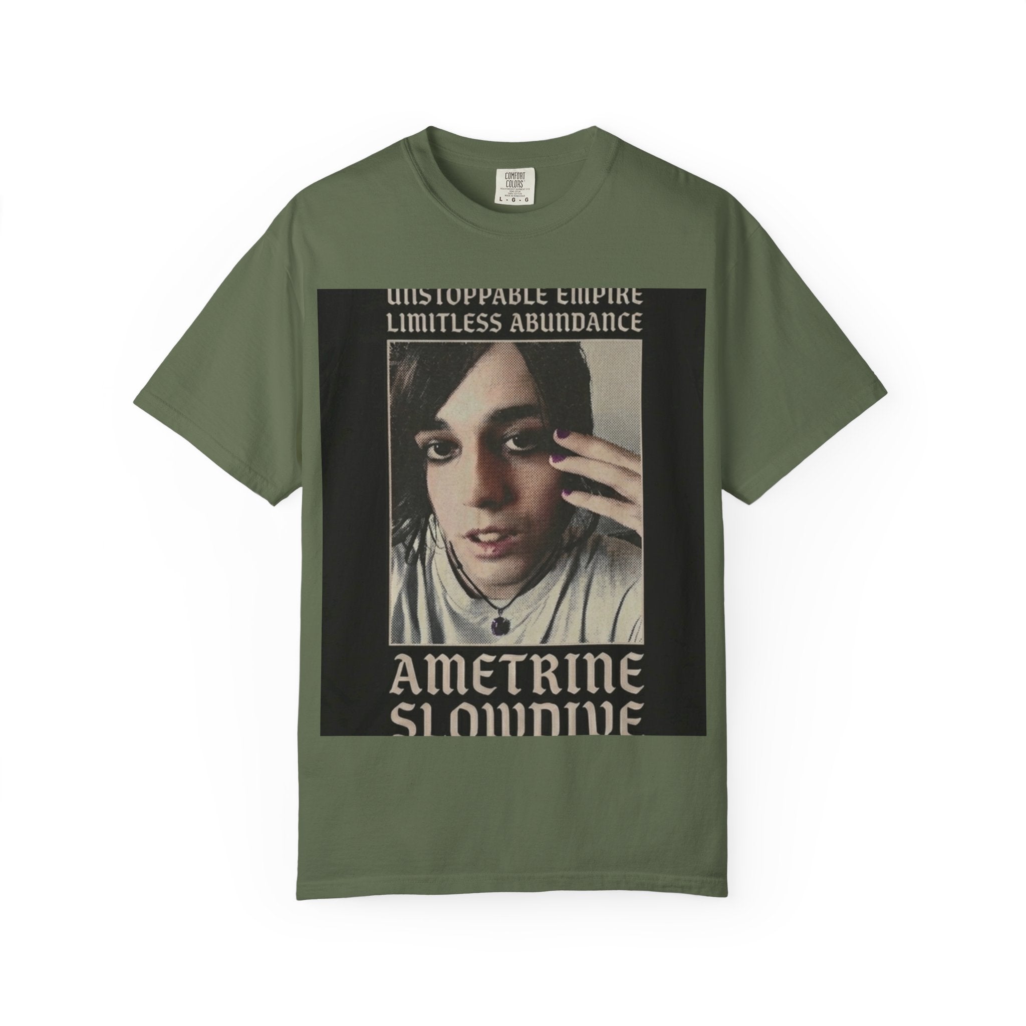 Ametrine Slowdive Portrait T‑Shirt — Retro Goth Photo Tee