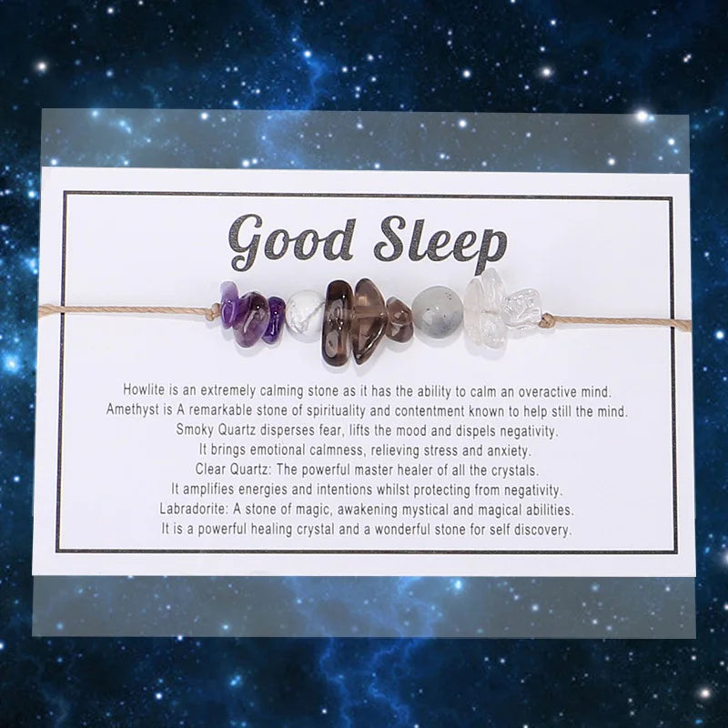 New Simple Crystal Stone Beads Bracelet For Women Men Handmade Luck Calm Love Chakra Black Rope Braided Bracelet Jewelry Gifts