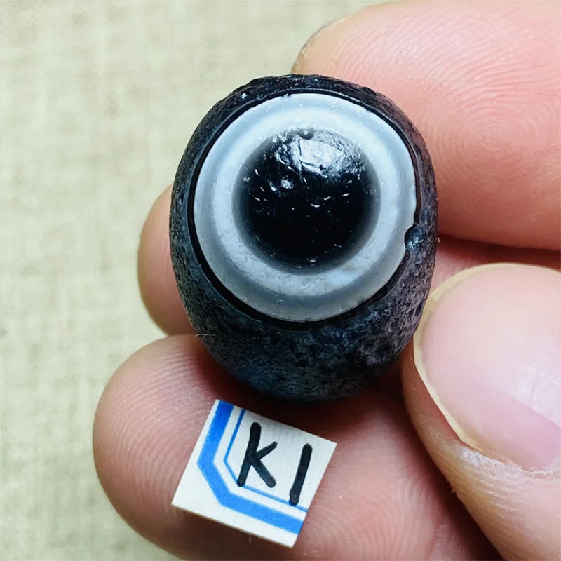 Natural black Agate Stone Alxa Gobi Agate Eye Rock Specimen Energy Crystal Chakra Reiki Healing Stone Home Decor