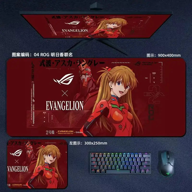 Evangelion Asuka EVA mouse pad computer office anti-slip mat cartoon animation character printing notebook keyboard soft pad