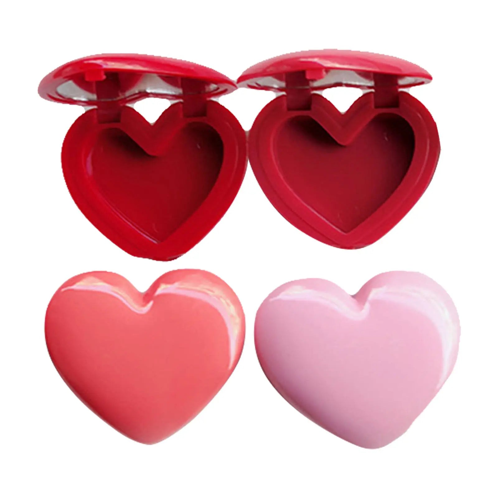 4Pcs Empty Heart Case Mini Makeup Containers Refillable Travel Lipstick Cream Bottles Cream Bottles Lipstick Holder