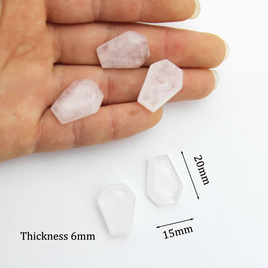 20mm Natural Agate Stone Mineral Crystal Quartz Coffin Board Rock Chakra Reiki Energy Healing Room Home Decor Decoration Maison