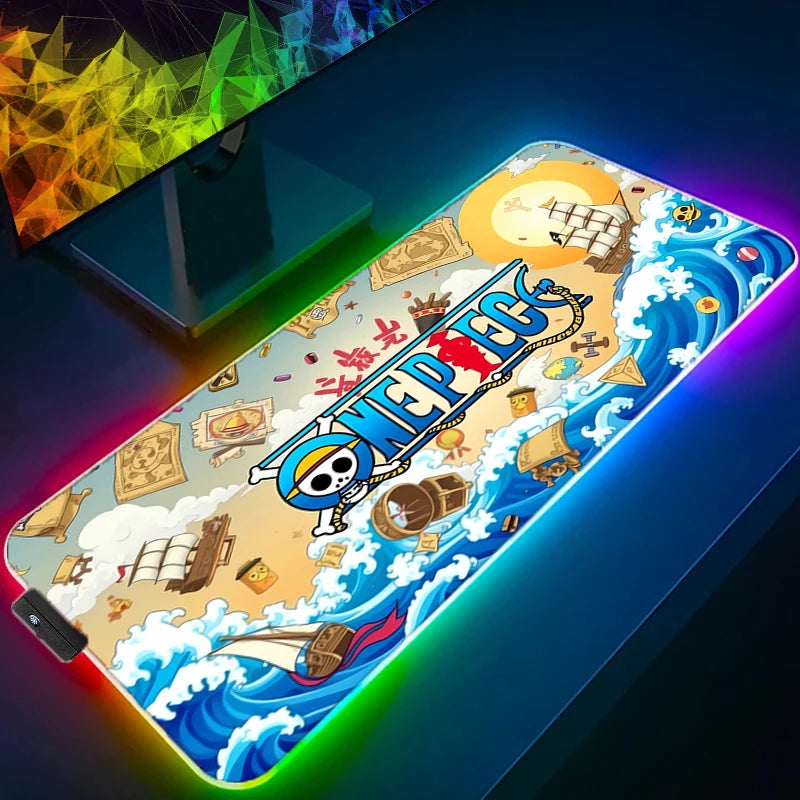 RGB Mouse Pad durable Lockedge Backlight Gaming Accessories One Piece Computer Gamer Keyboard LED Mouse Mat Desk Mousepad