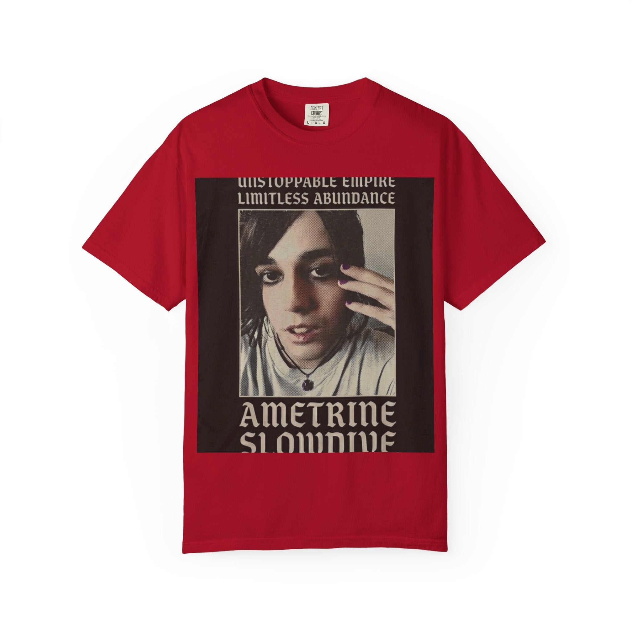 Ametrine Slowdive Portrait T‑Shirt — Retro Goth Photo Tee