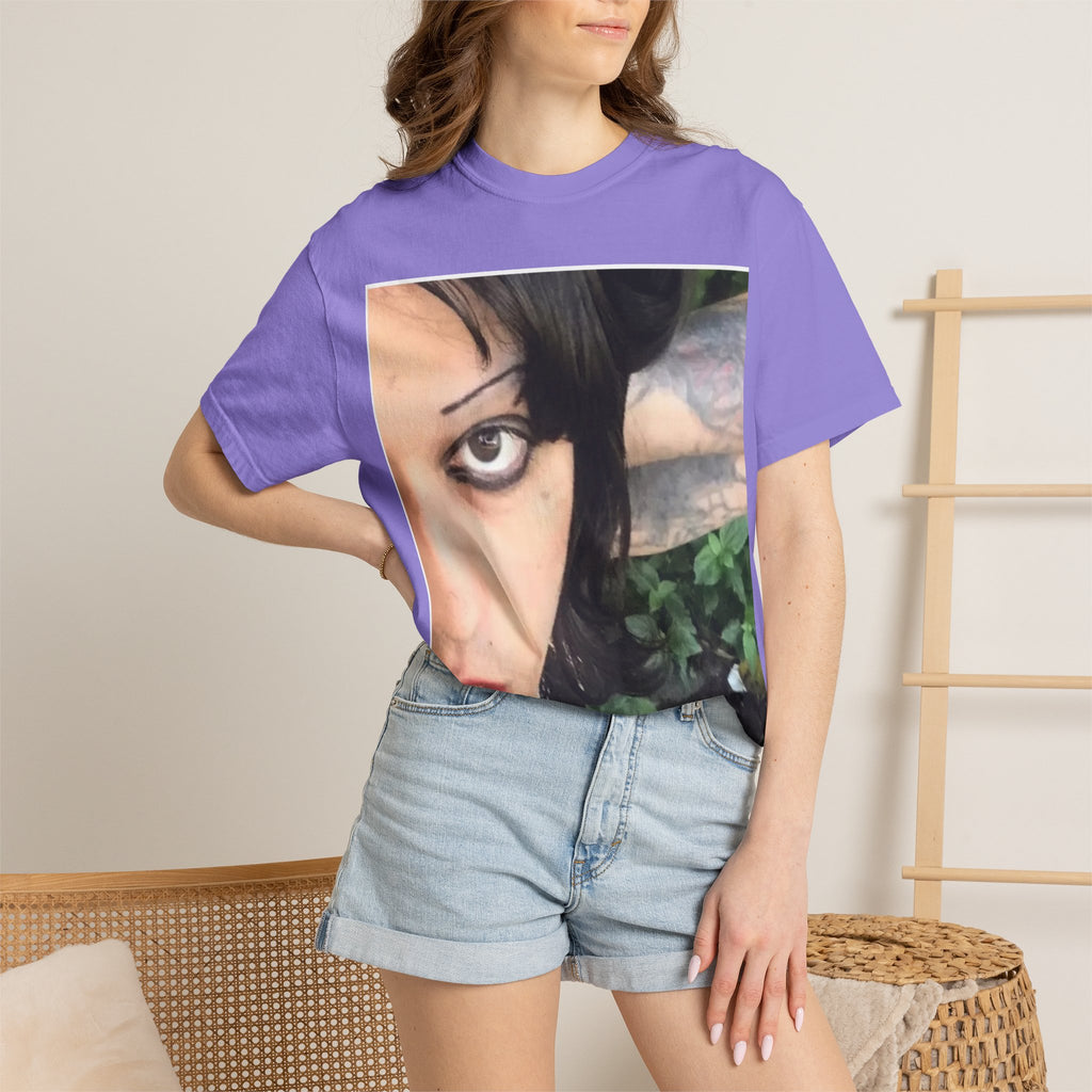 Goth Portrait T-Shirt — Vintage Grunge Face Print