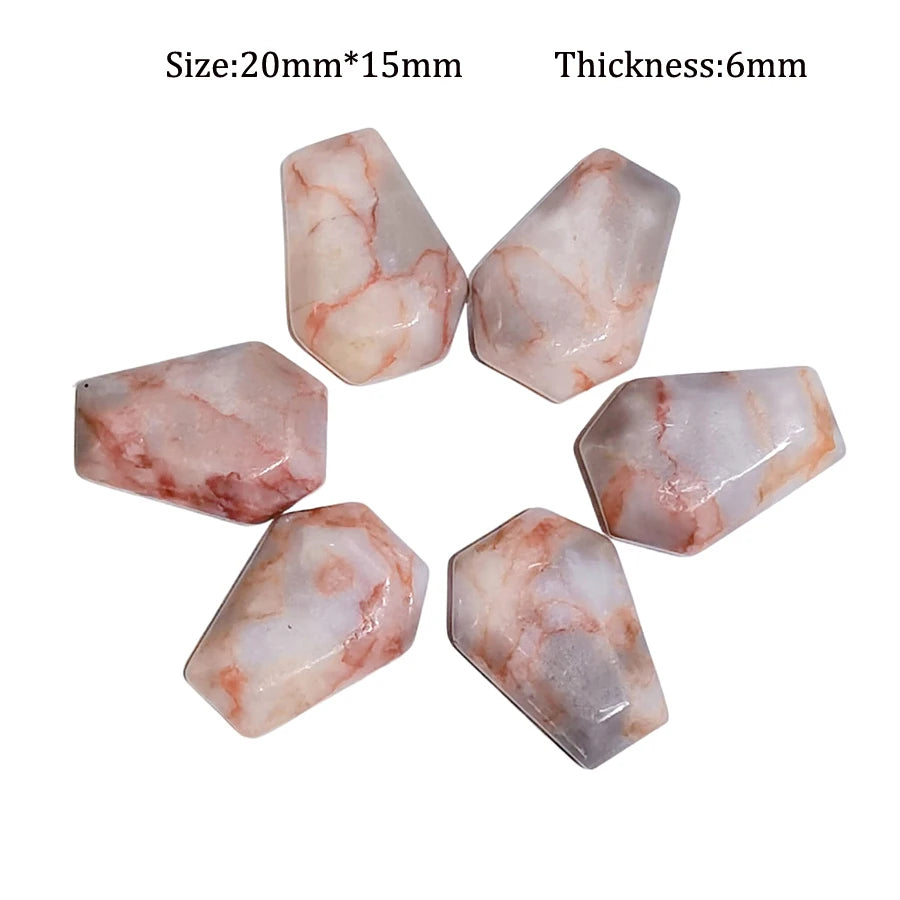 20mm Natural Agate Stone Mineral Crystal Quartz Coffin Board Rock Chakra Reiki Energy Healing Room Home Decor Decoration Maison
