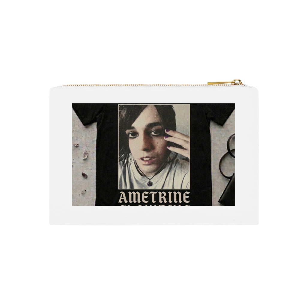 Ametrine Portrait Cosmetic Bag — Gothic Photo Makeup Pouch