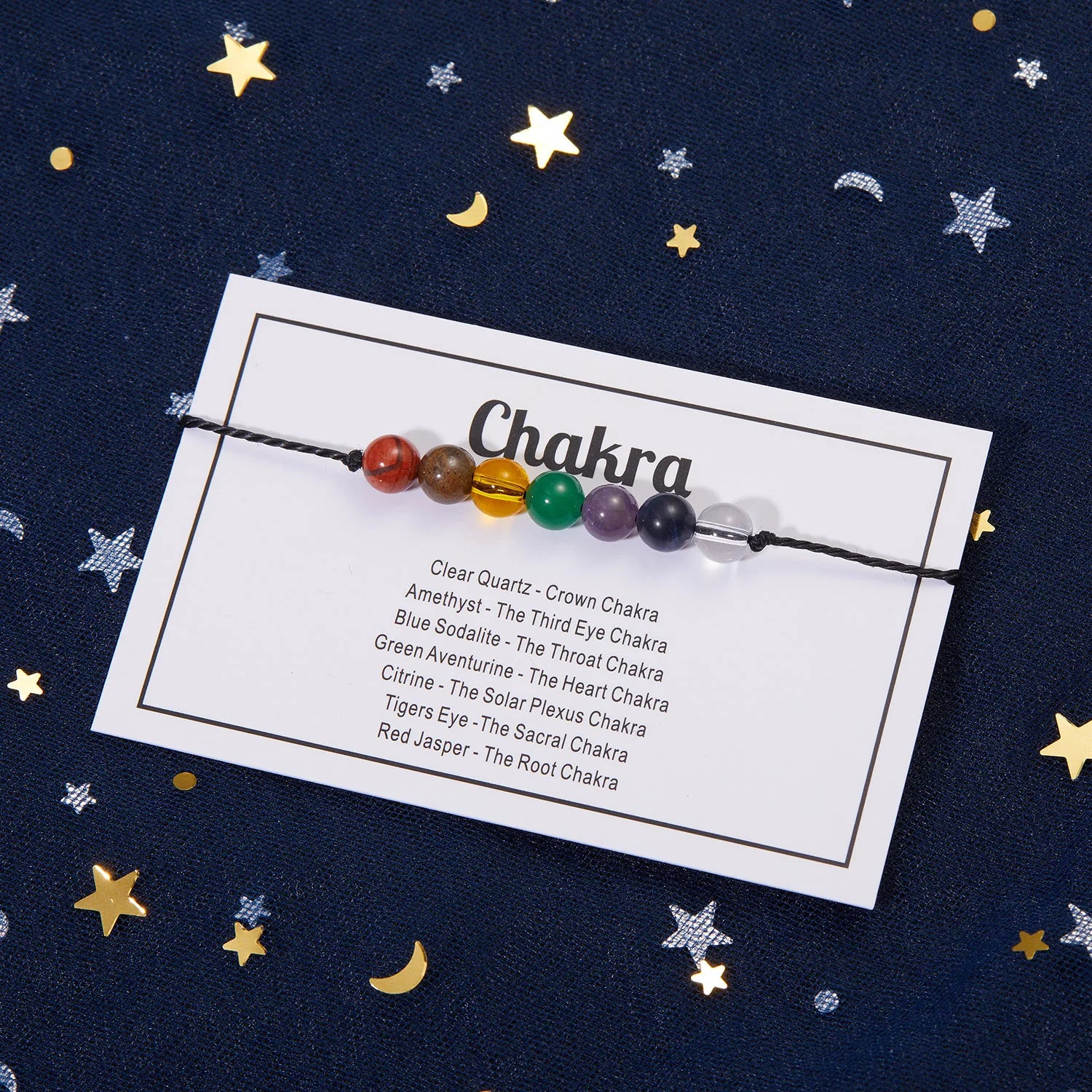 New Simple Crystal Stone Beads Bracelet For Women Men Handmade Luck Calm Love Chakra Black Rope Braided Bracelet Jewelry Gifts