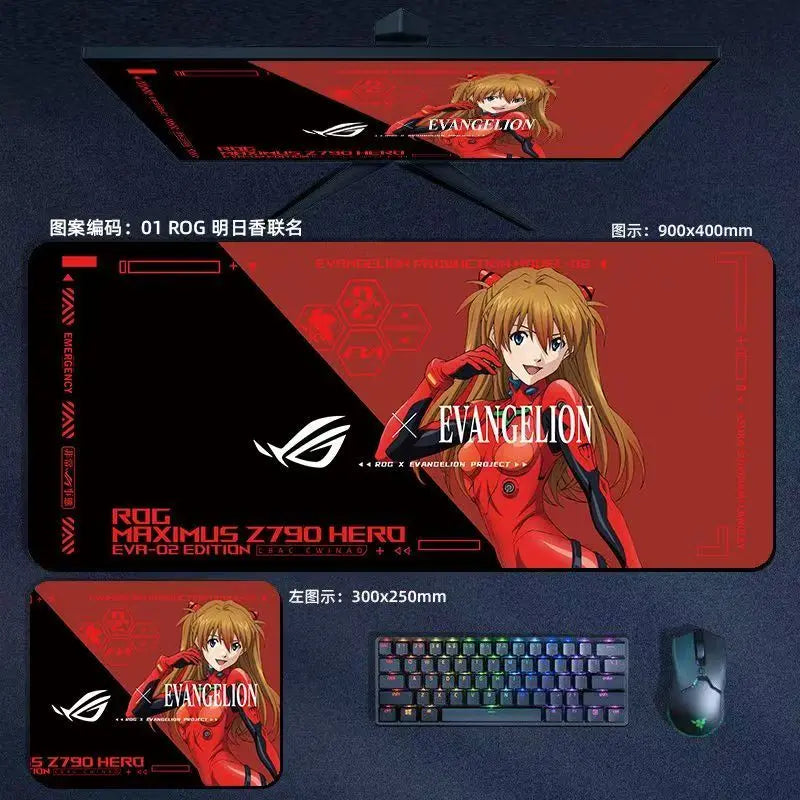 Evangelion Asuka EVA mouse pad computer office anti-slip mat cartoon animation character printing notebook keyboard soft pad