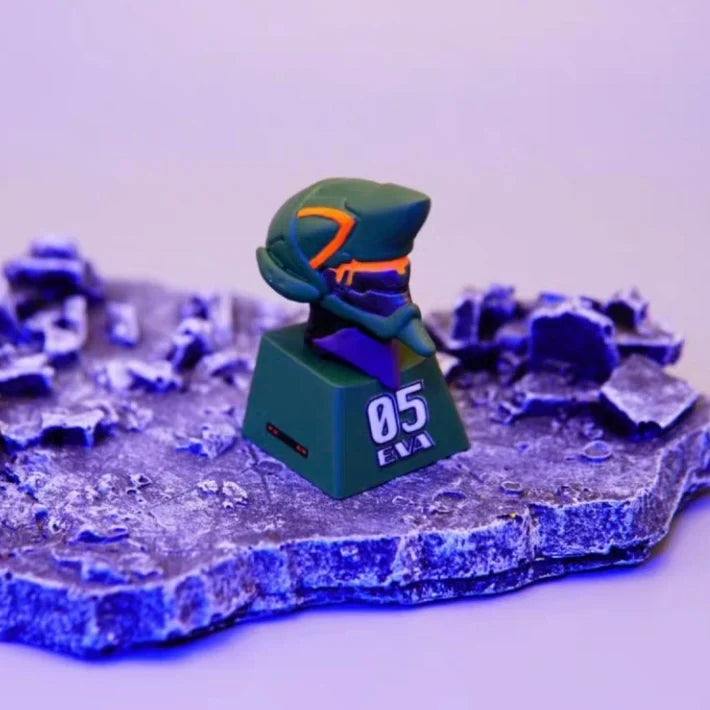 Custom Keycap Eva 01 Neon Genesis Evangelion Electroplated Color Personalized Keycap For Mechanical Keyboard Anime Themed