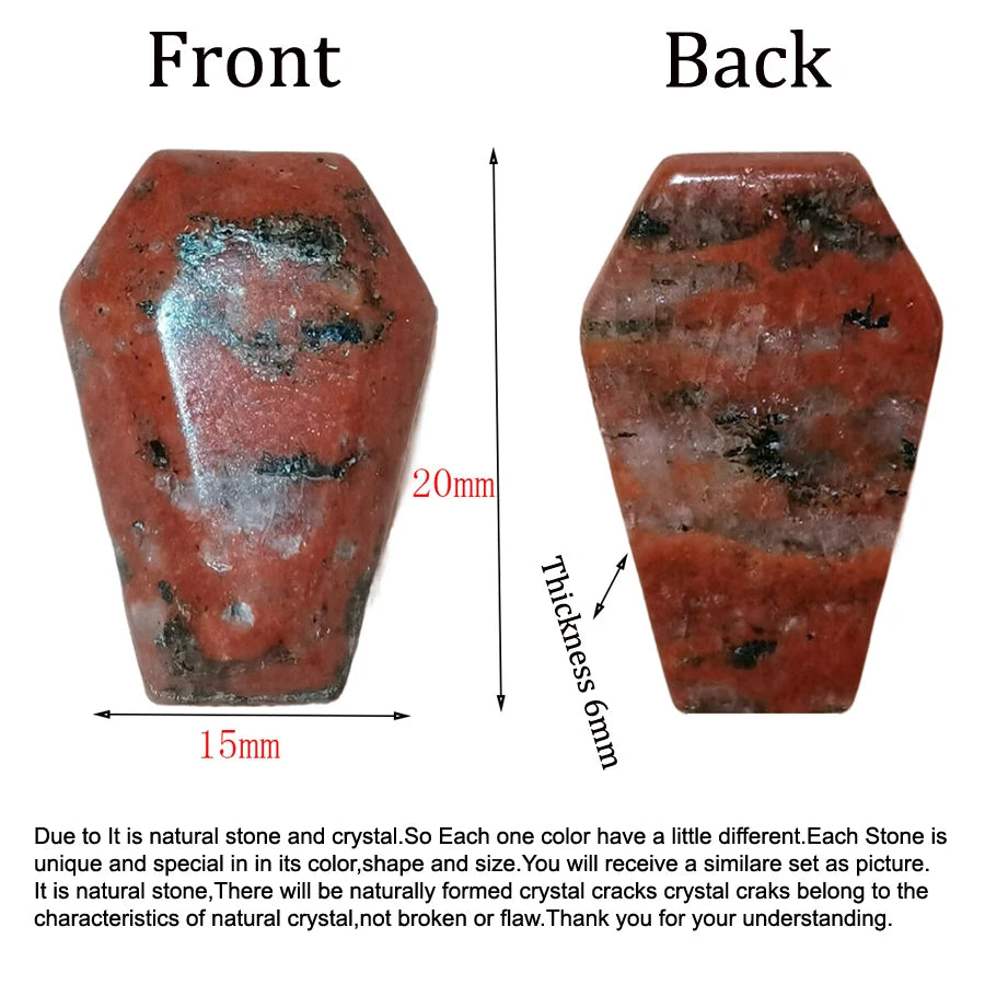 20mm Natural Agate Stone Mineral Crystal Quartz Coffin Board Rock Chakra Reiki Energy Healing Room Home Decor Decoration Maison
