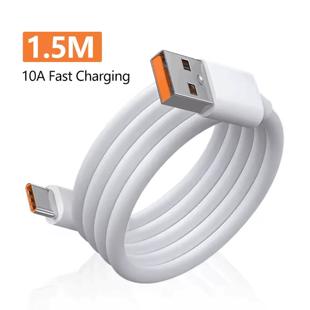 6A Type C Cable 120W Fast Charging Phone Charger USB C Data Cord For Huawei Mate 40 50 Honor Xiaomi Samsung Quick Charge Cable