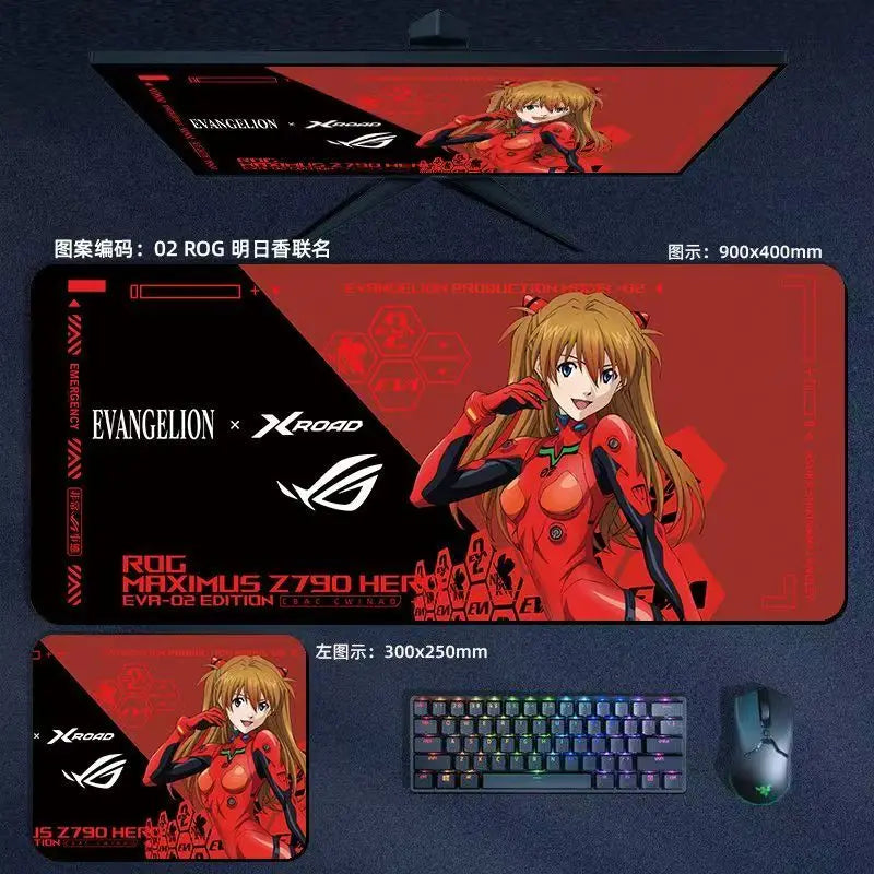 Evangelion Asuka EVA mouse pad computer office anti-slip mat cartoon animation character printing notebook keyboard soft pad
