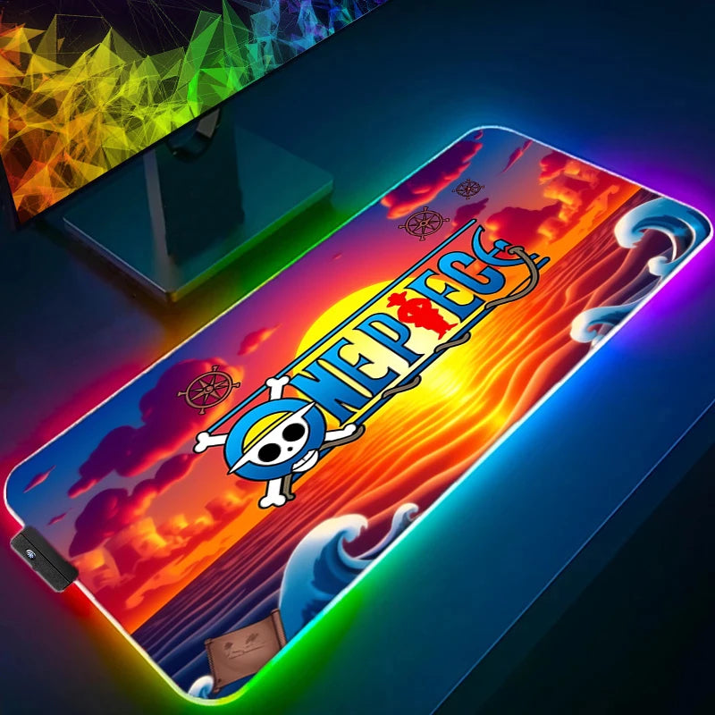 RGB Mouse Pad durable Lockedge Backlight Gaming Accessories One Piece Computer Gamer Keyboard LED Mouse Mat Desk Mousepad