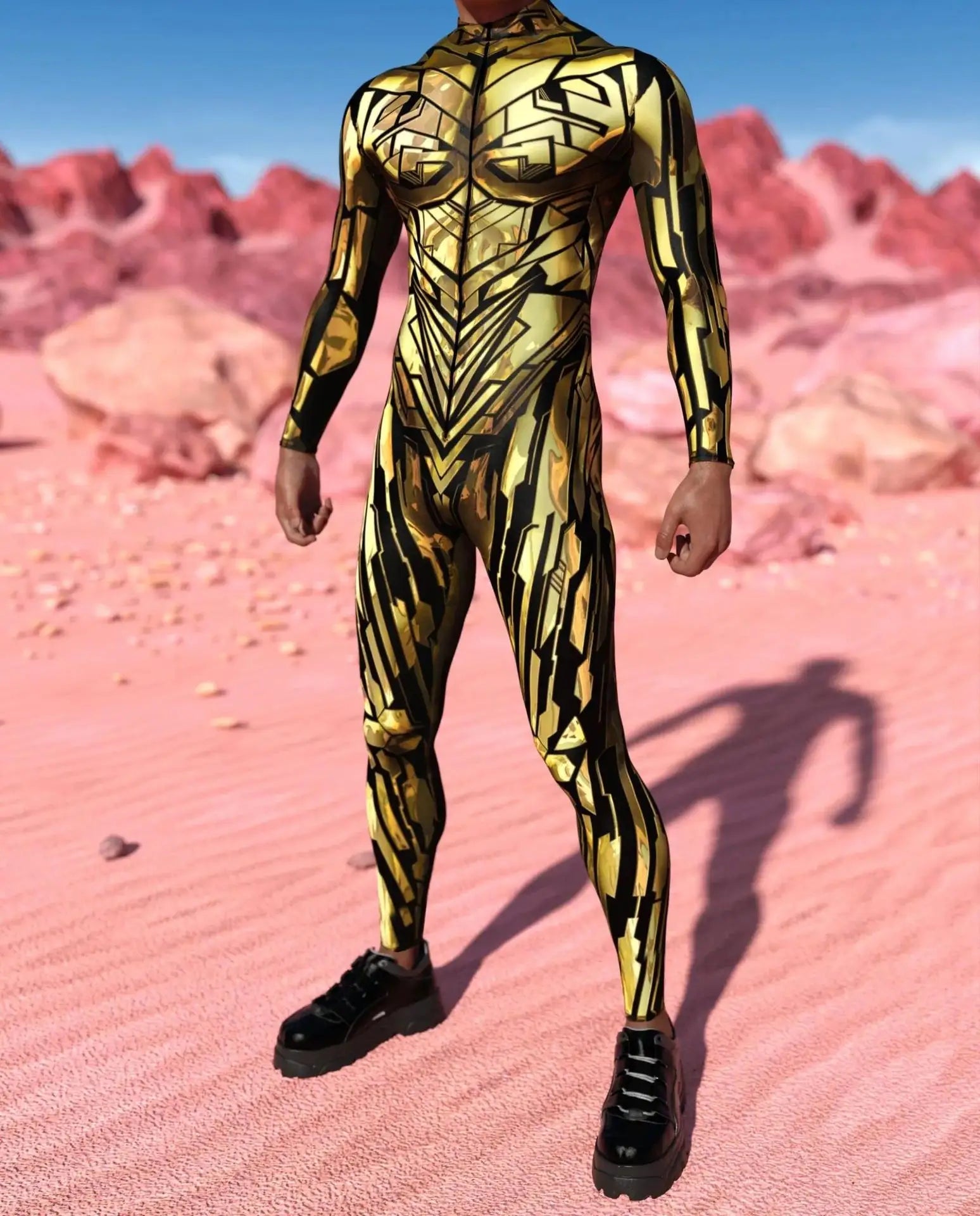 Mechanical Armor Robot CyberPunk Jumpsuit Cosplay Bodysuit Steampunk Costume Halloween Party Shows Men Women Cool Zentai Suit