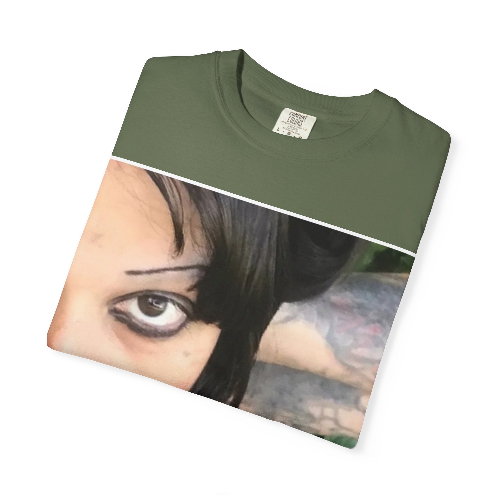 Goth Portrait T-Shirt — Vintage Grunge Face Print