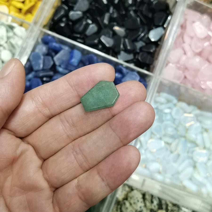 20mm Natural Agate Stone Mineral Crystal Quartz Coffin Board Rock Chakra Reiki Energy Healing Room Home Decor Decoration Maison