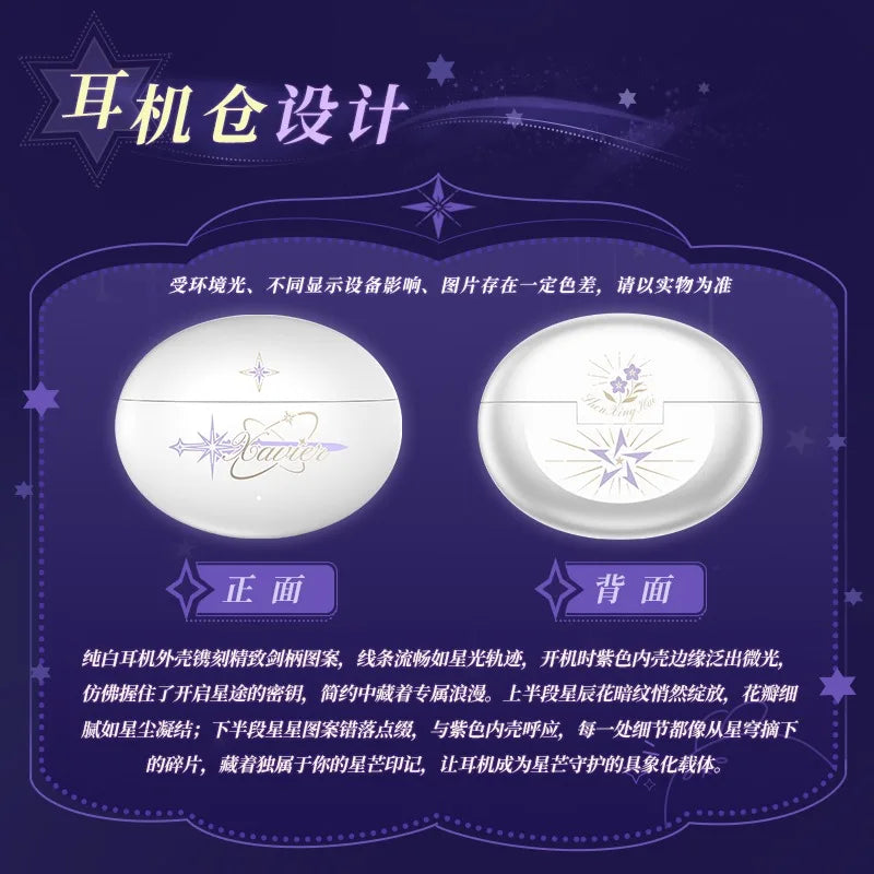 Anime Game Love and Deepspace Cosplay Xavier Ear Clip Wireless Bluetooth Earphones Earrings Headphone