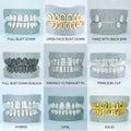 Factory Price Custom Honeycomb 925 Silver Jewelry Teeth Grillz Iced Out Diamond Cut Vvs Moissanite Grillz For Rapper Teeth