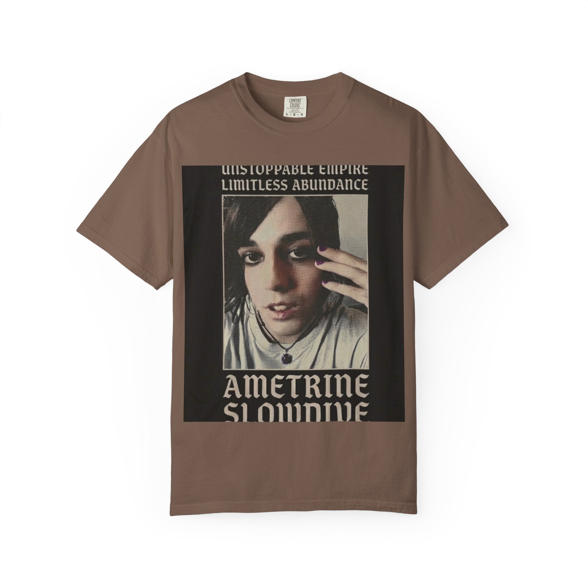 Ametrine Slowdive Portrait T‑Shirt — Retro Goth Photo Tee