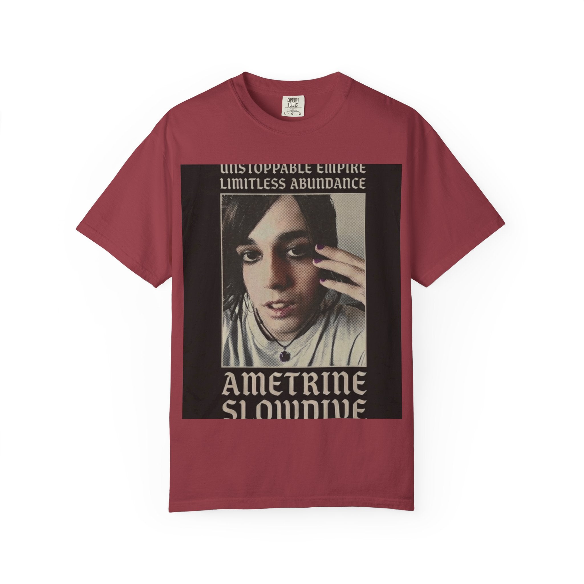 Ametrine Slowdive Portrait T‑Shirt — Retro Goth Photo Tee