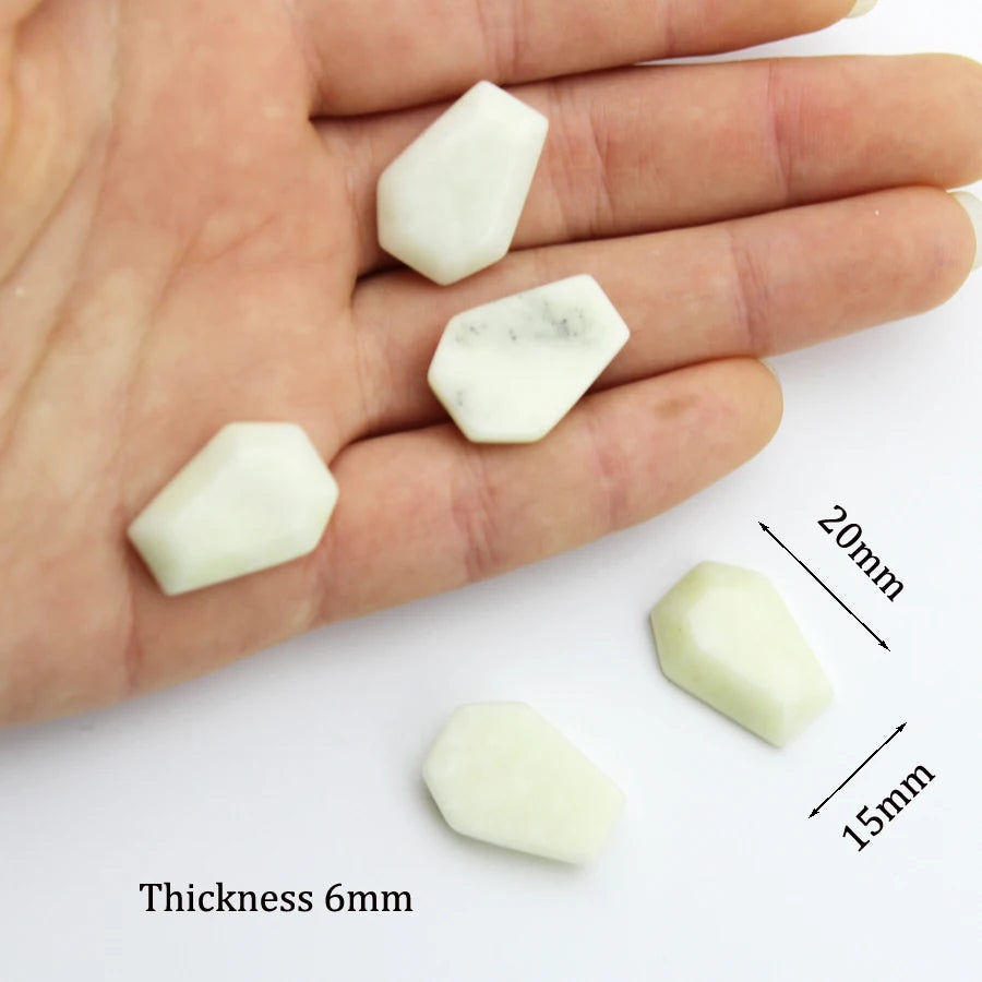 20mm Natural Agate Stone Mineral Crystal Quartz Coffin Board Rock Chakra Reiki Energy Healing Room Home Decor Decoration Maison
