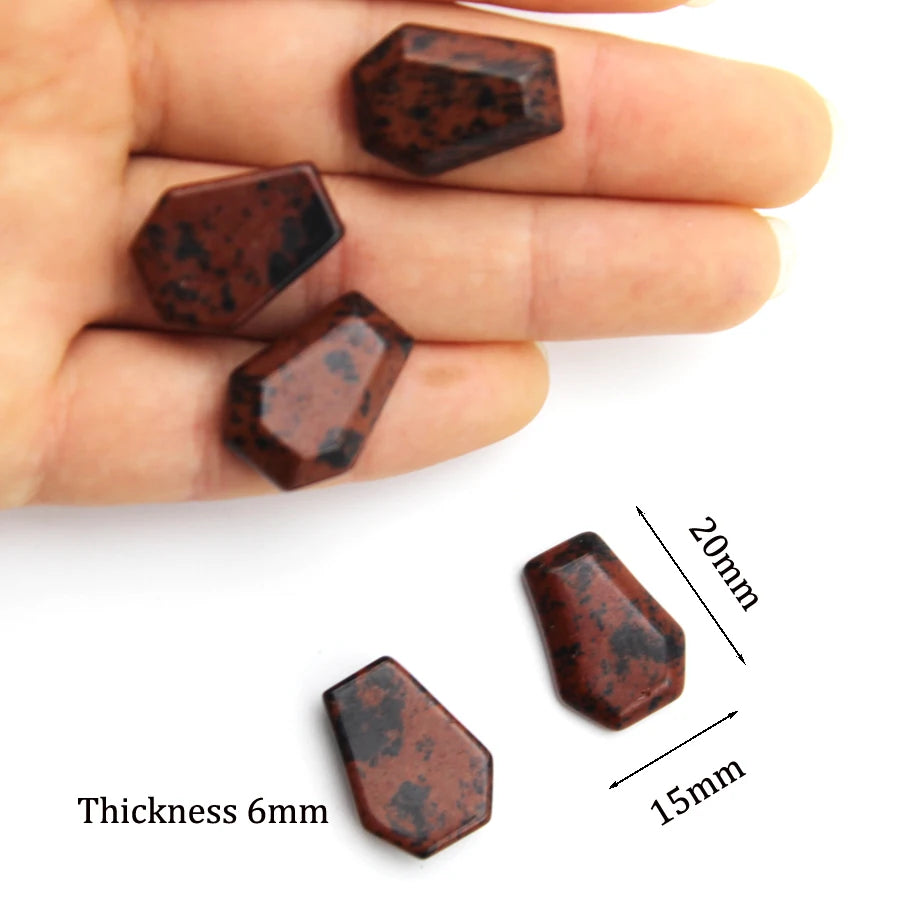 20mm Natural Agate Stone Mineral Crystal Quartz Coffin Board Rock Chakra Reiki Energy Healing Room Home Decor Decoration Maison