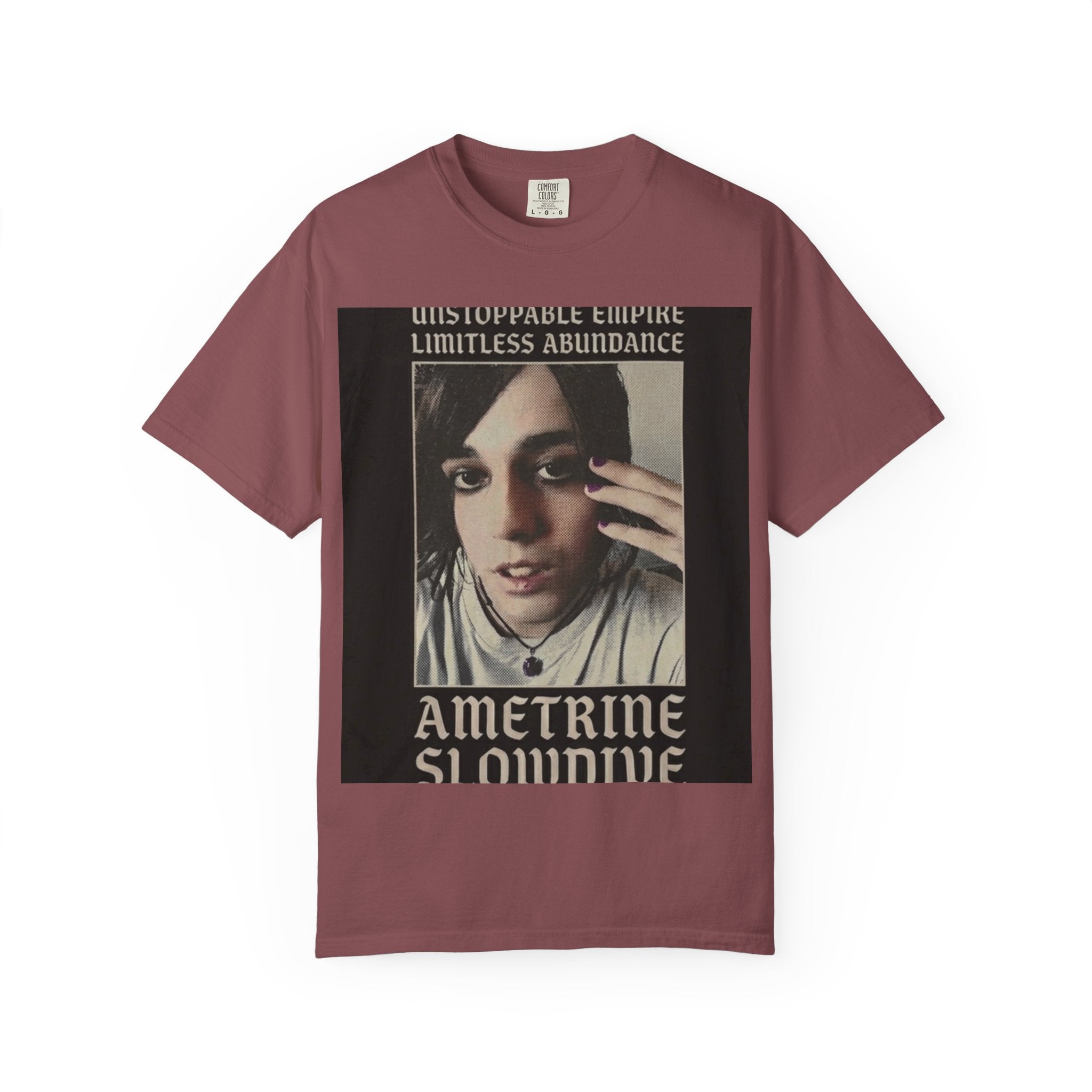 Ametrine Slowdive Portrait T‑Shirt — Retro Goth Photo Tee