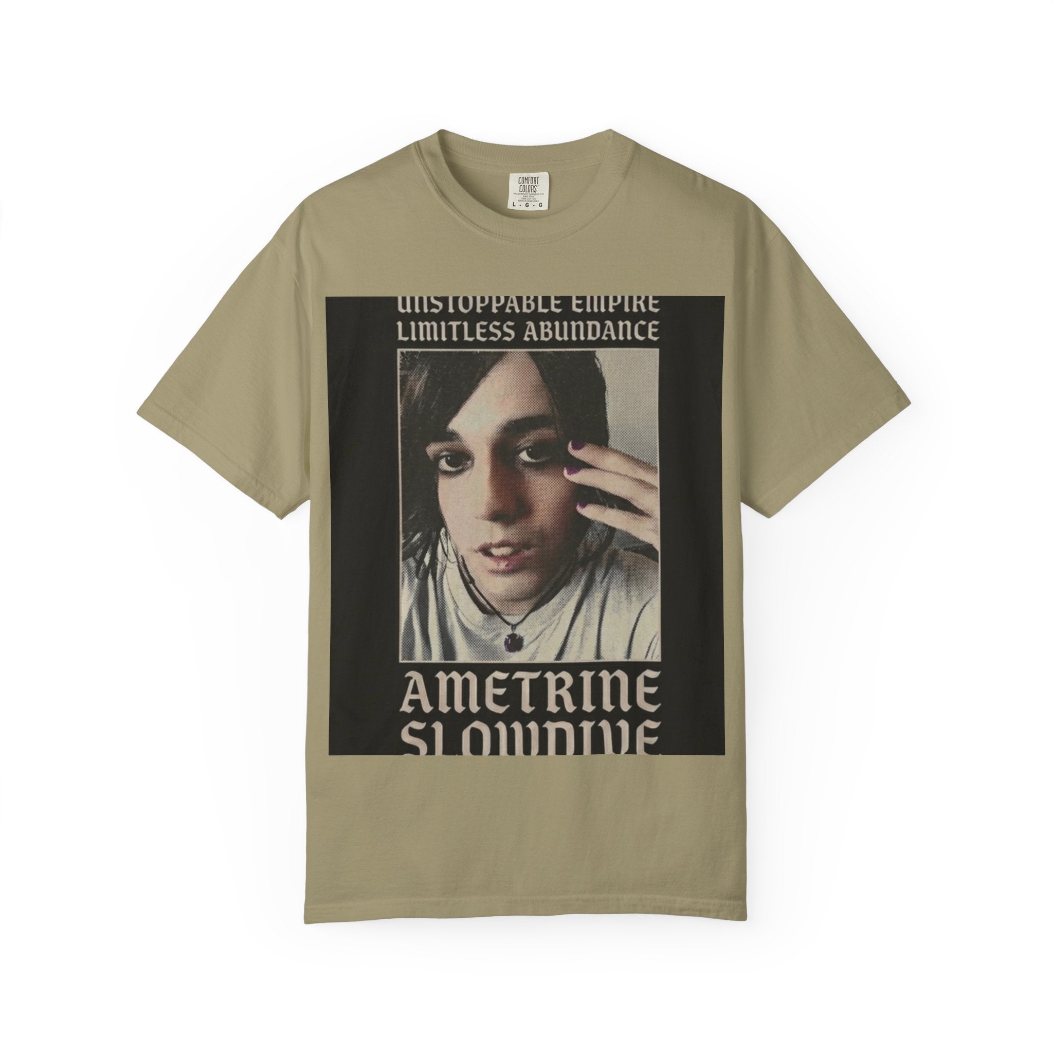 Ametrine Slowdive Portrait T‑Shirt — Retro Goth Photo Tee