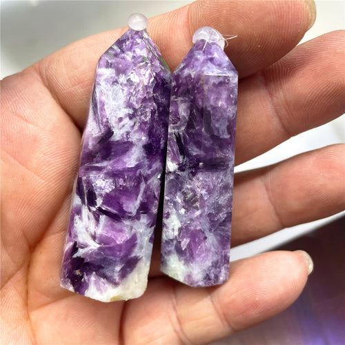 6-7CM New Arrival Real Gemstones Purple Mica Crystal Natural Rocks Points Energy Mineral Wand Tower Chakra Decor 2025 Hot Sell