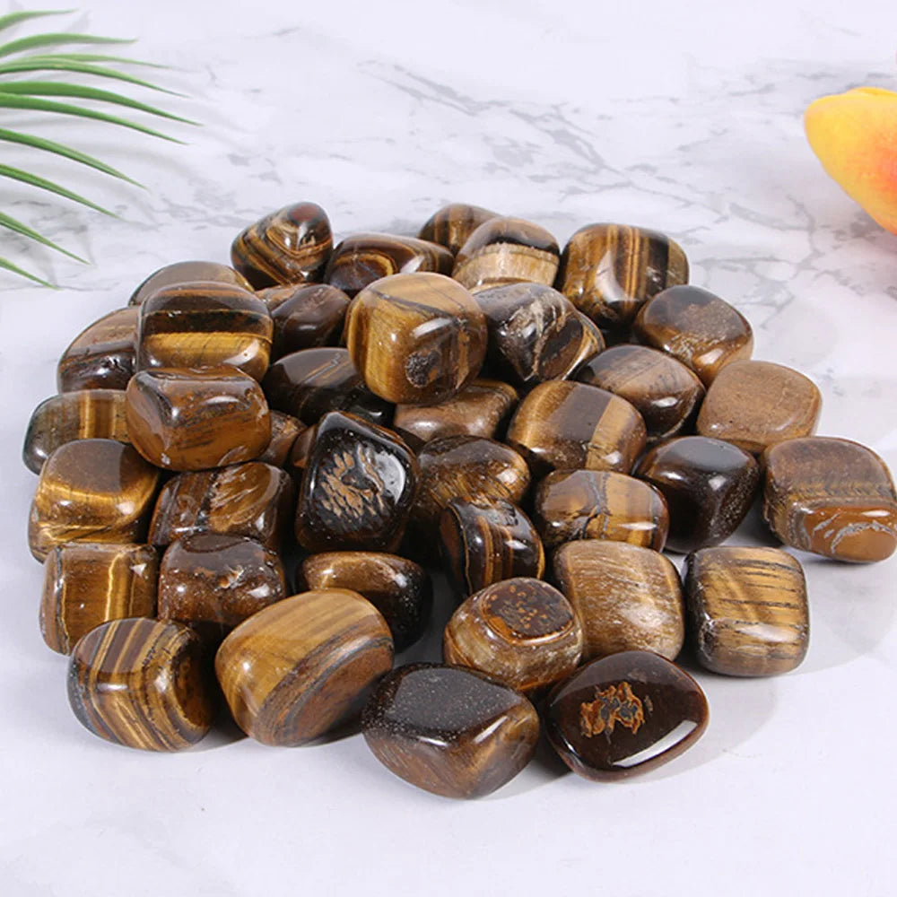 Natural Tiger's Eye Healing Crystals Stone Tumbled Stone Polished Irregular Chakra Reiki Rock Vase Filler Home Decoration Gift