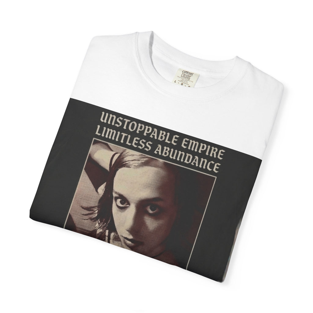 Ametrine Slowdive Portrait T-Shirt — "Unstoppable Empire, Limitless Abundance" Vintage Band Tee
